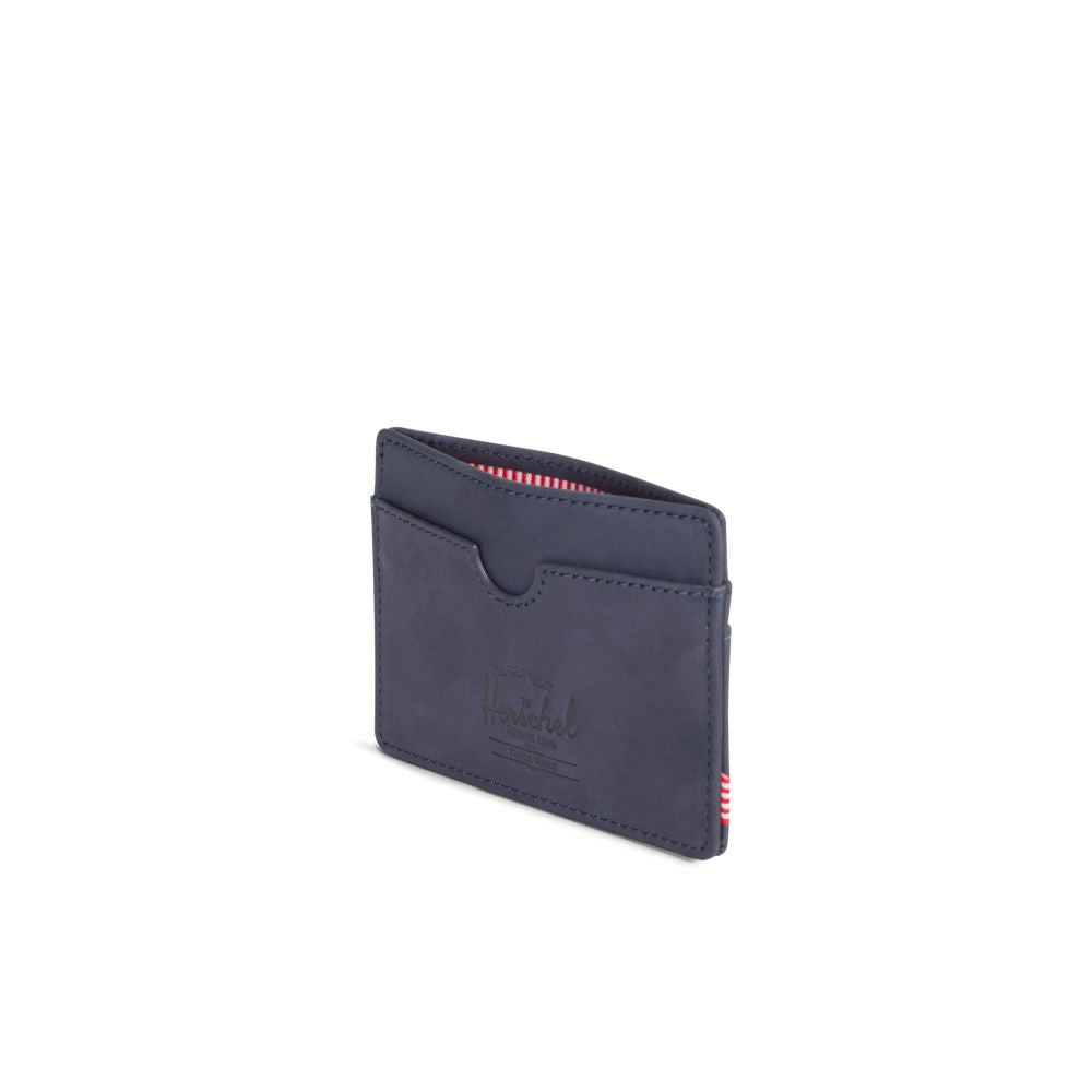 Herschel Beaded Collection Charlie Wallet in Peacoat Nubuck Leather - Stylish & Durable RFID-Blocking Wallet for Everyday Use & Travel