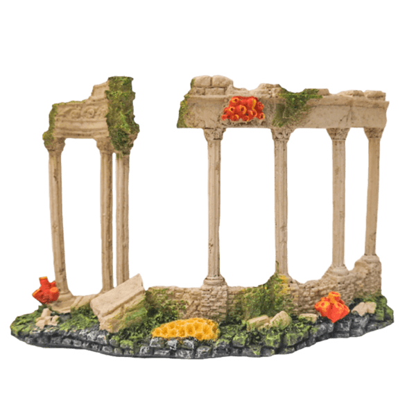 Fish Gear Sunken Ruins Aquarium Ornament - Unique Underwater Decor for Fish Tanks, Perfect for Tropical & Freshwater Aquariums