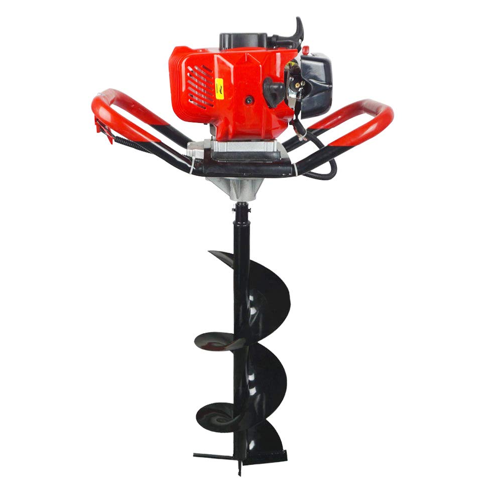 MXBAOHENG 68CC 2-Stroke Gas Powered Post Hole Digger - 60mm Earth Auger Bit for Planting, Fence Installation & Construction Projects | Heavy Duty Power Engine for Gardening, Landscaping & Farm Work