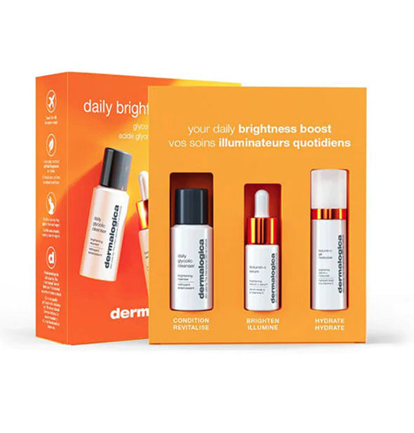 Daily Brightness Boosters Kit - Vitamin C & Antioxidant Skincare Set for Glowing Skin | Morning & Night Routine, Travel-Friendly
