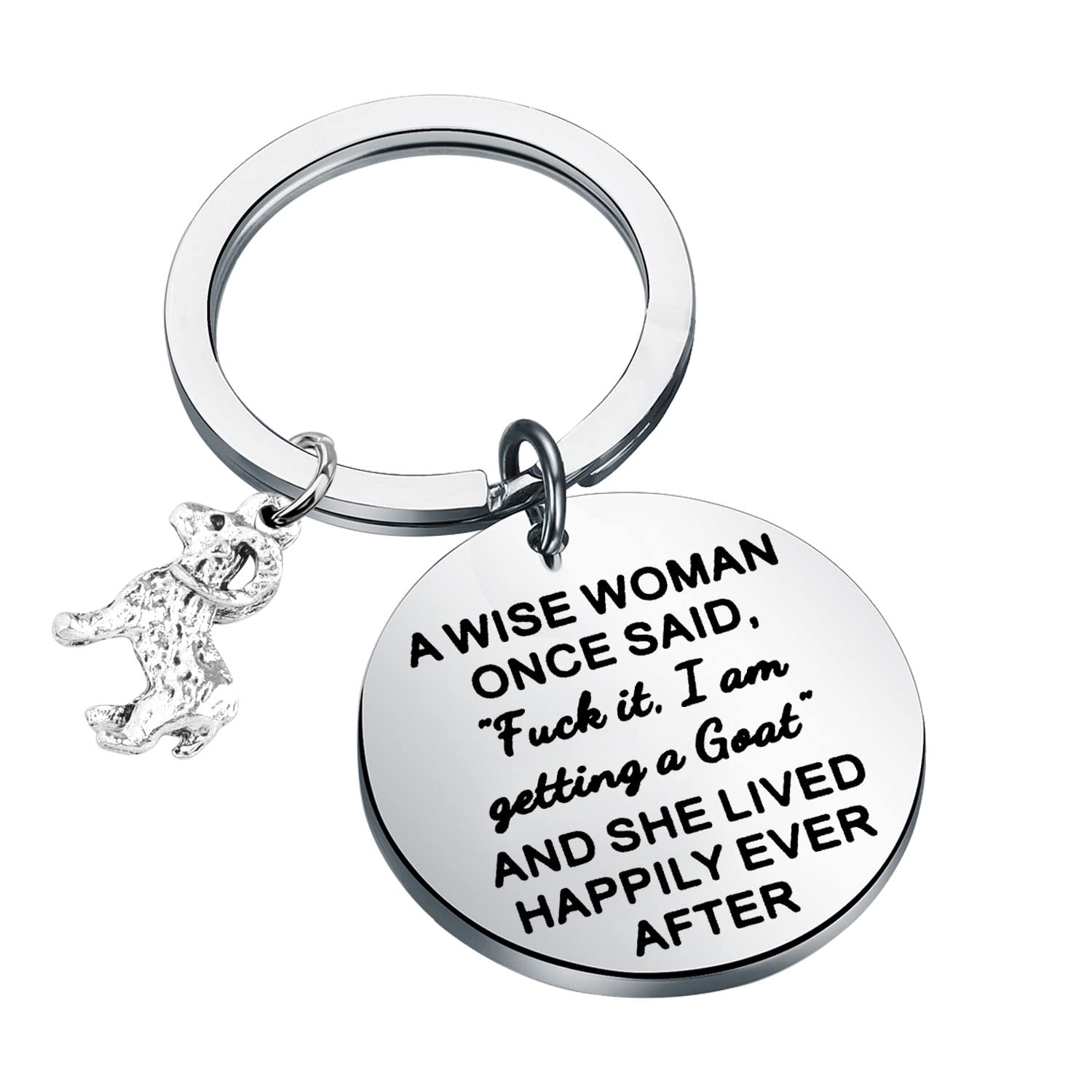 TGBJE Goat Lover Keychain - Cute Goat Charm Keyring for Women & Girls - Perfect Gift for Goat Moms & Animal Lovers - Ideal for Keychains, Bags, Backpacks & Everyday Carry
