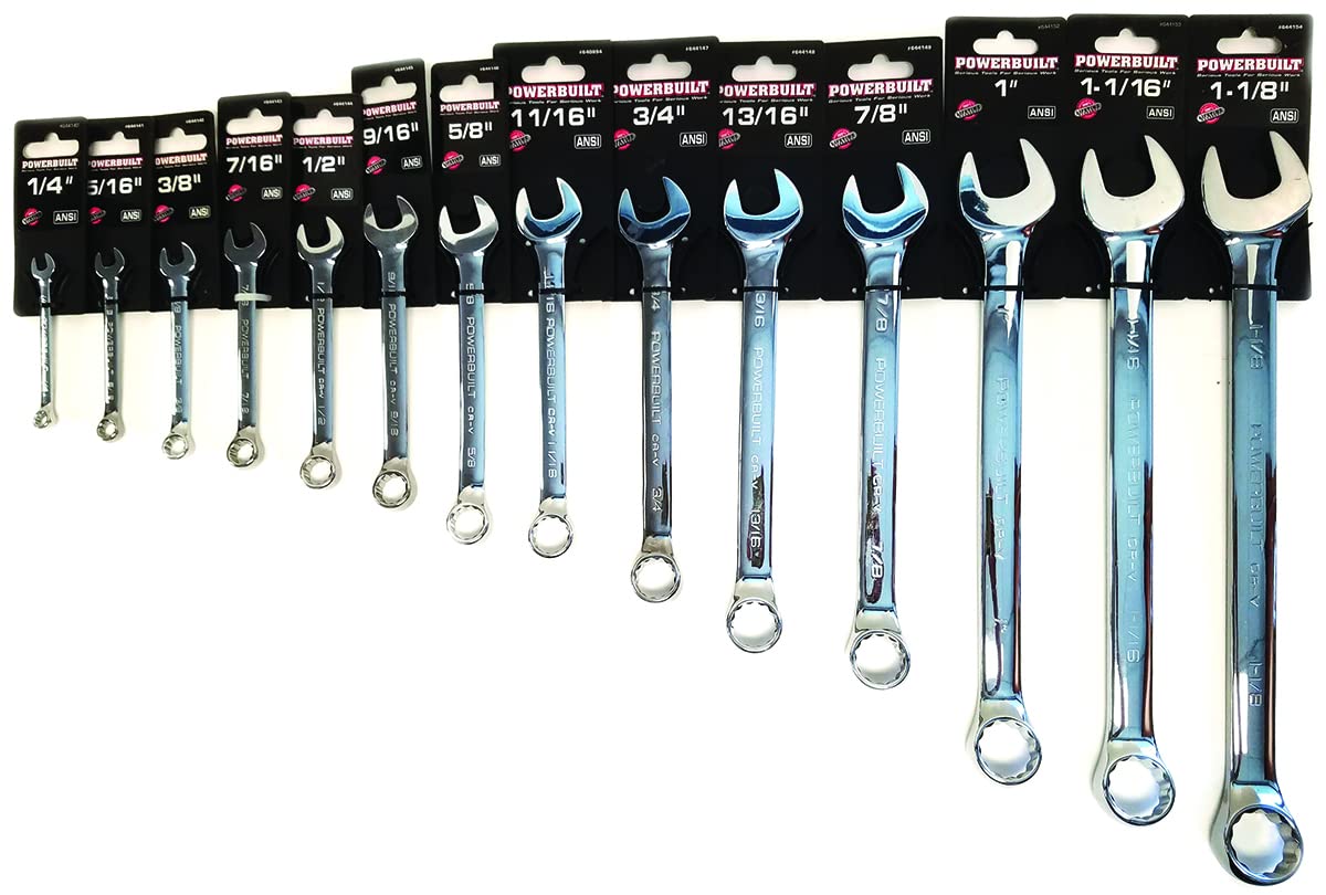 Powerbuilt 14-Piece SAE Combination Wrench Set (1/4