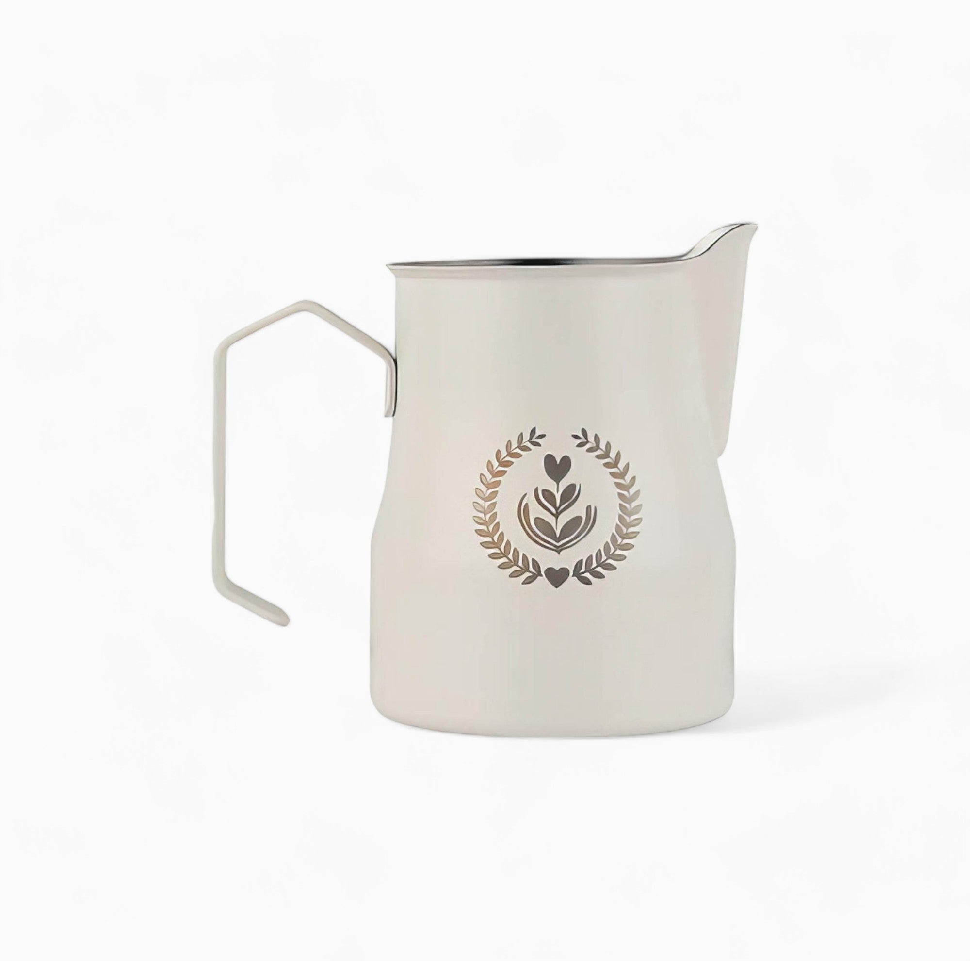 Premium Non-Stick Latte Art Milk Pitcher for Cappuccino & Coffee - Barista-Grade Stainless Steel Frothing Jug for Perfect Milk Foam & Latte Designs - Ideal for Home Baristas & Coffee Shops