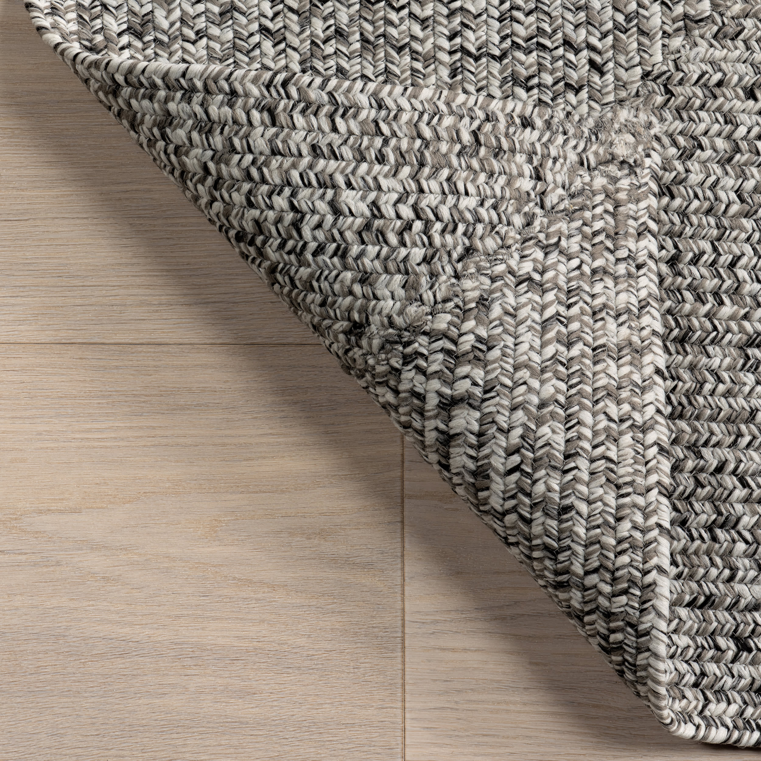 Hand Braided Indoor/Outdoor Rug - Salt & Pepper Color | Durable & Stylish for Living Room, Patio, or Bedroom Decor