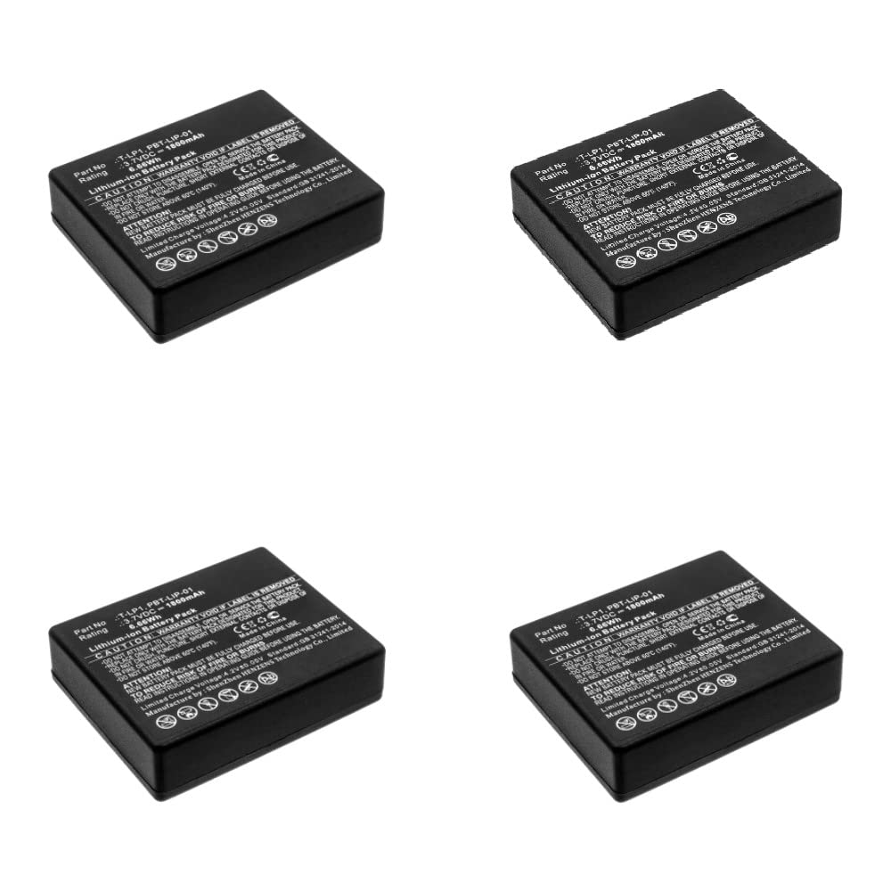 Synergy Digital Wireless Headset Batteries - 4-Pack Li-ion 3.7V 1800mAh Replacement Batteries for HME Tempest 2.4GHz Beltstation Headset | Long-Lasting Power for Call Centers, Warehouses & Customer Service Professionals