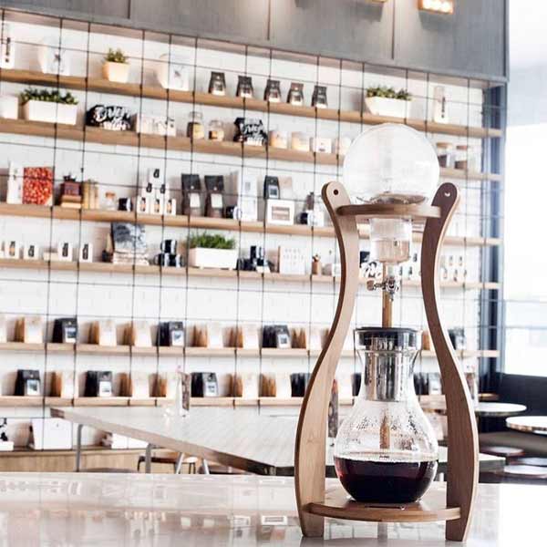 Tiamo Cold Dripper HG6333 - Premium Bamboo Coffee Dripper for Iced Coffee & Cold Brew at Home | Perfect for Kitchen, Office & Outdoor Use