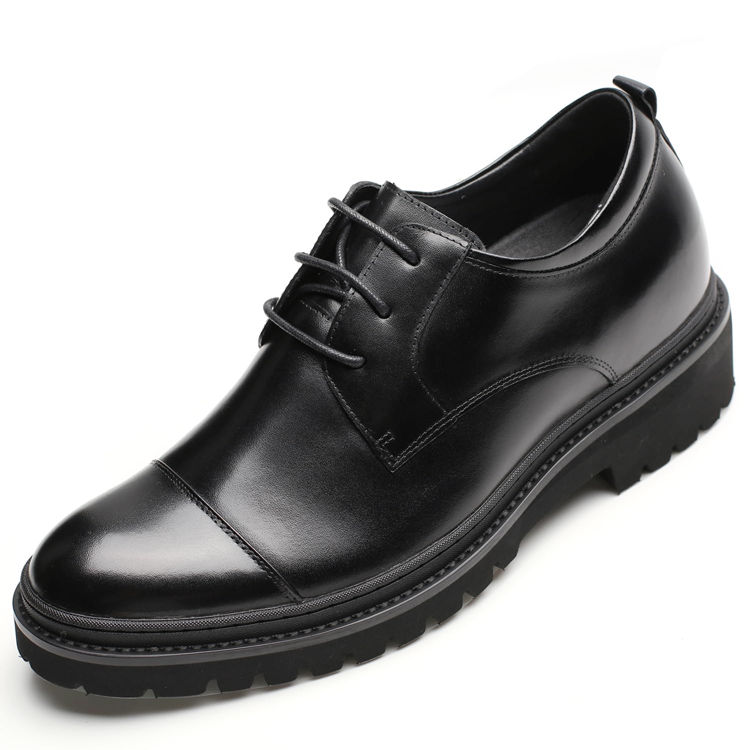 CHAMARIPA Men's Elevator Shoes - 3.54 Inch Height Increasing Invisible Oxford Dress Shoes (H82241D011D) - Perfect for Formal Events, Business Meetings & Everyday Wear