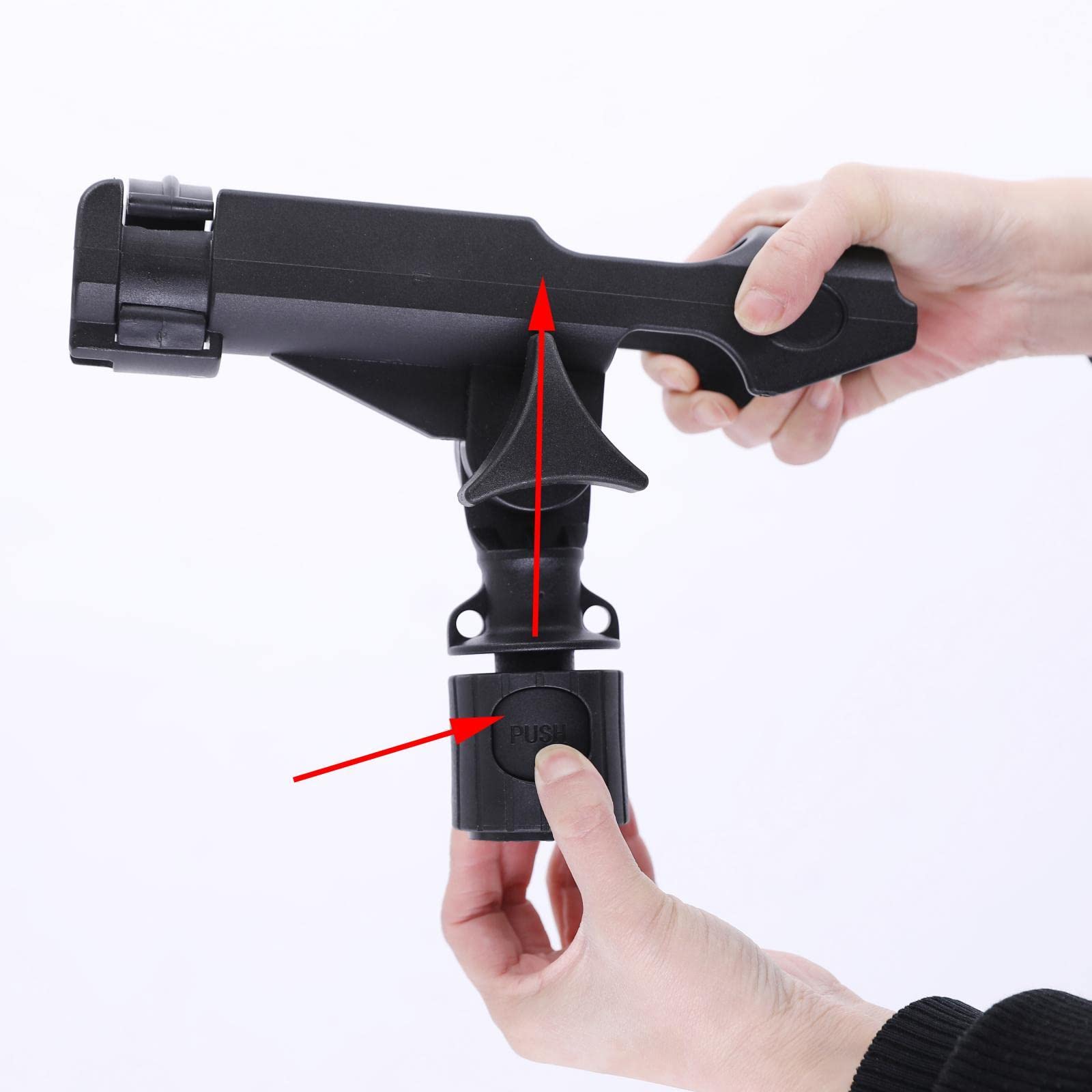 Adjustable Kayak Fishing Rod Holder - Track Mounted Boat Rod Holder for Secure & Easy Fishing | Perfect for Kayak, Canoe & Small Boat Anglers