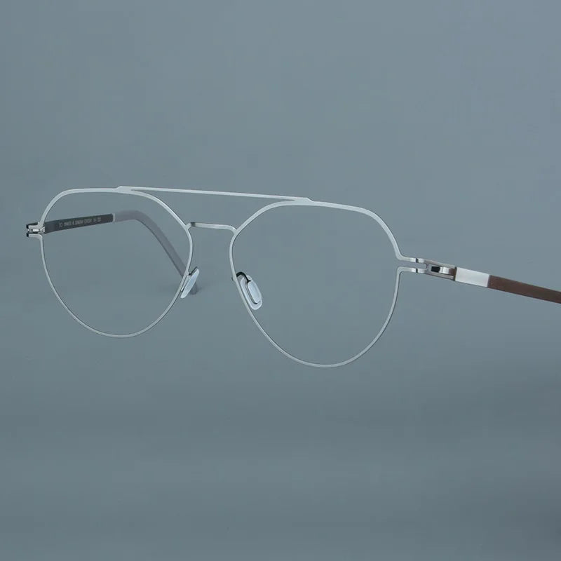 Aimee Unisex Full Rim Oval Double Bridge Steel Eyeglasses 14647 - Stylish & Durable Eyewear for Men & Women - Perfect for Reading, Work, and Everyday Fashion