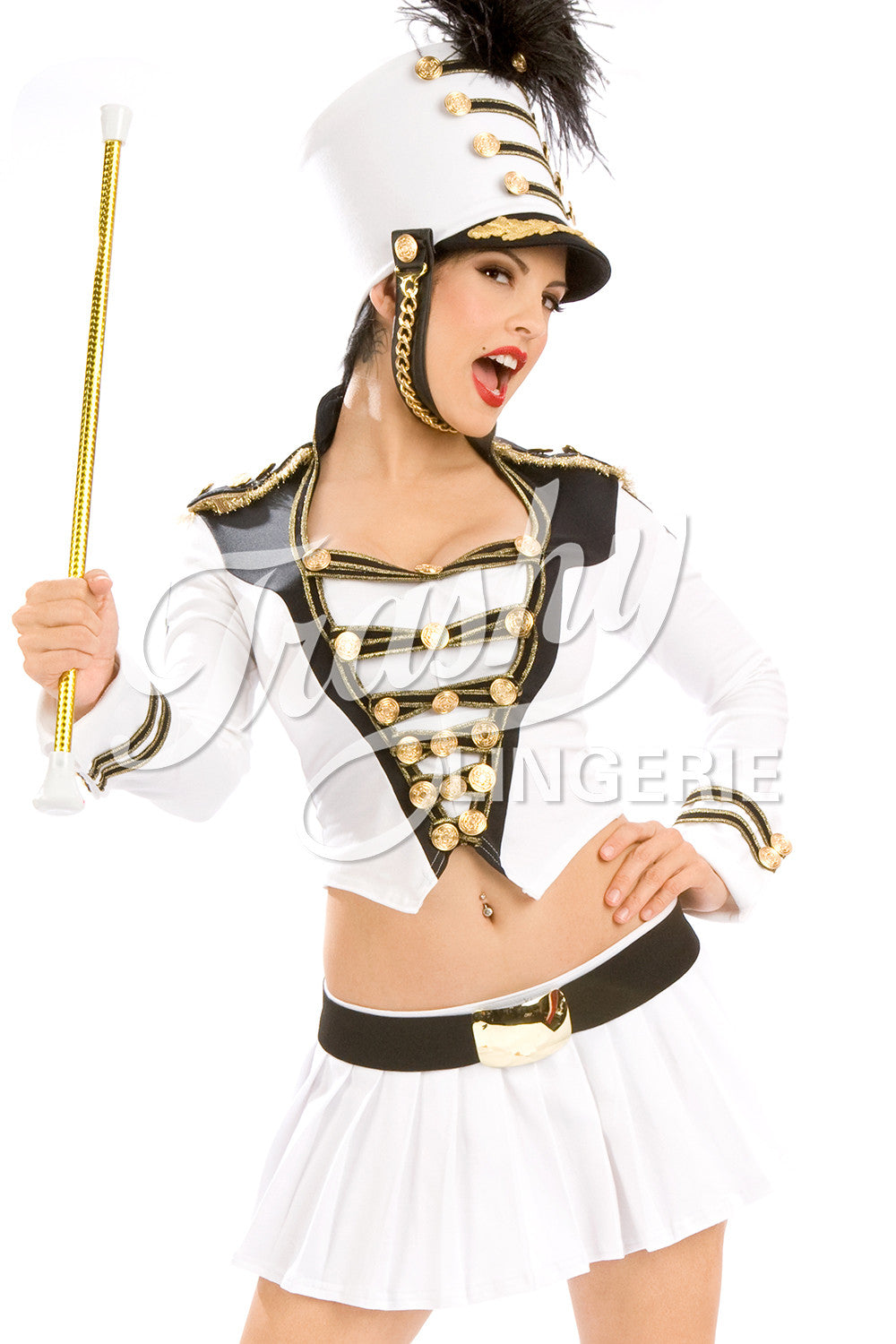 Majorette Skirt with Adjustable Belt - High Waisted Dance Skirt for Cheerleading & Performance - Perfect for Marching Band, Dance Teams & Costumes