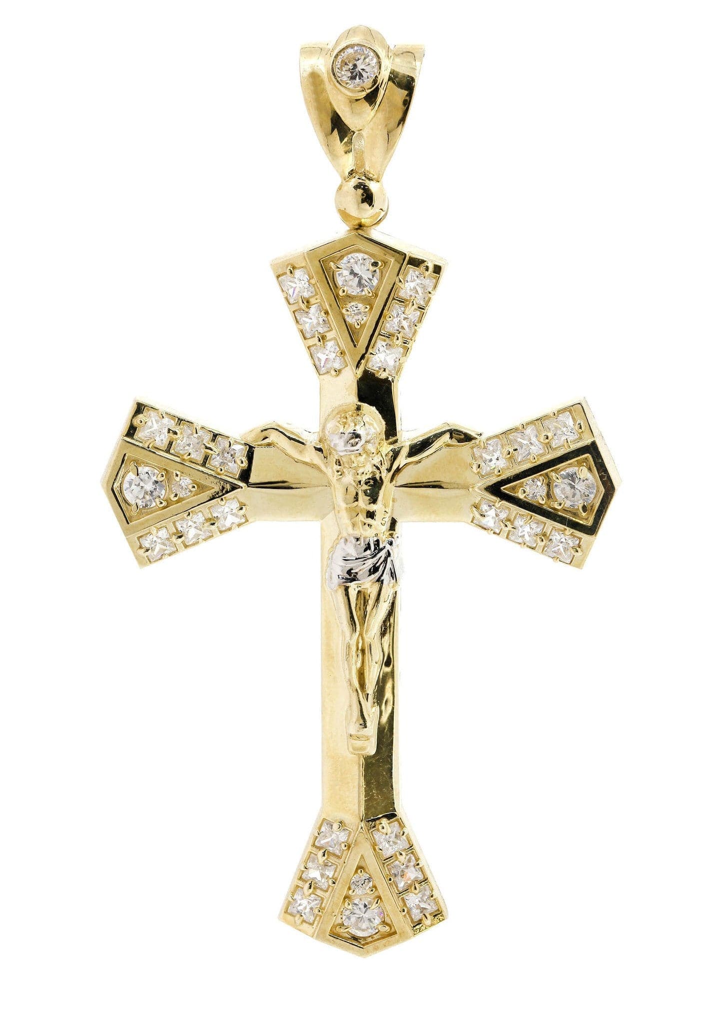 10K Gold Cross Pendant for Women & Men - 14.1 Grams Religious Jewelry - Perfect for Baptism, First Communion & Everyday Wear