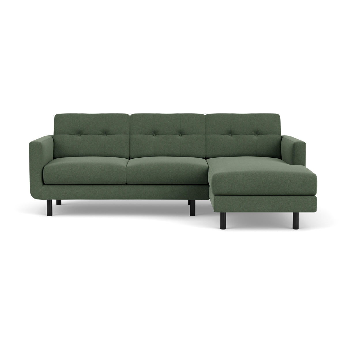 Conrad Fabric Right Chaise Sofa - Modern Sectional Couch for Living Room, Lounge & Home Theater - Comfortable Upholstered Furniture with Chaise Lounge