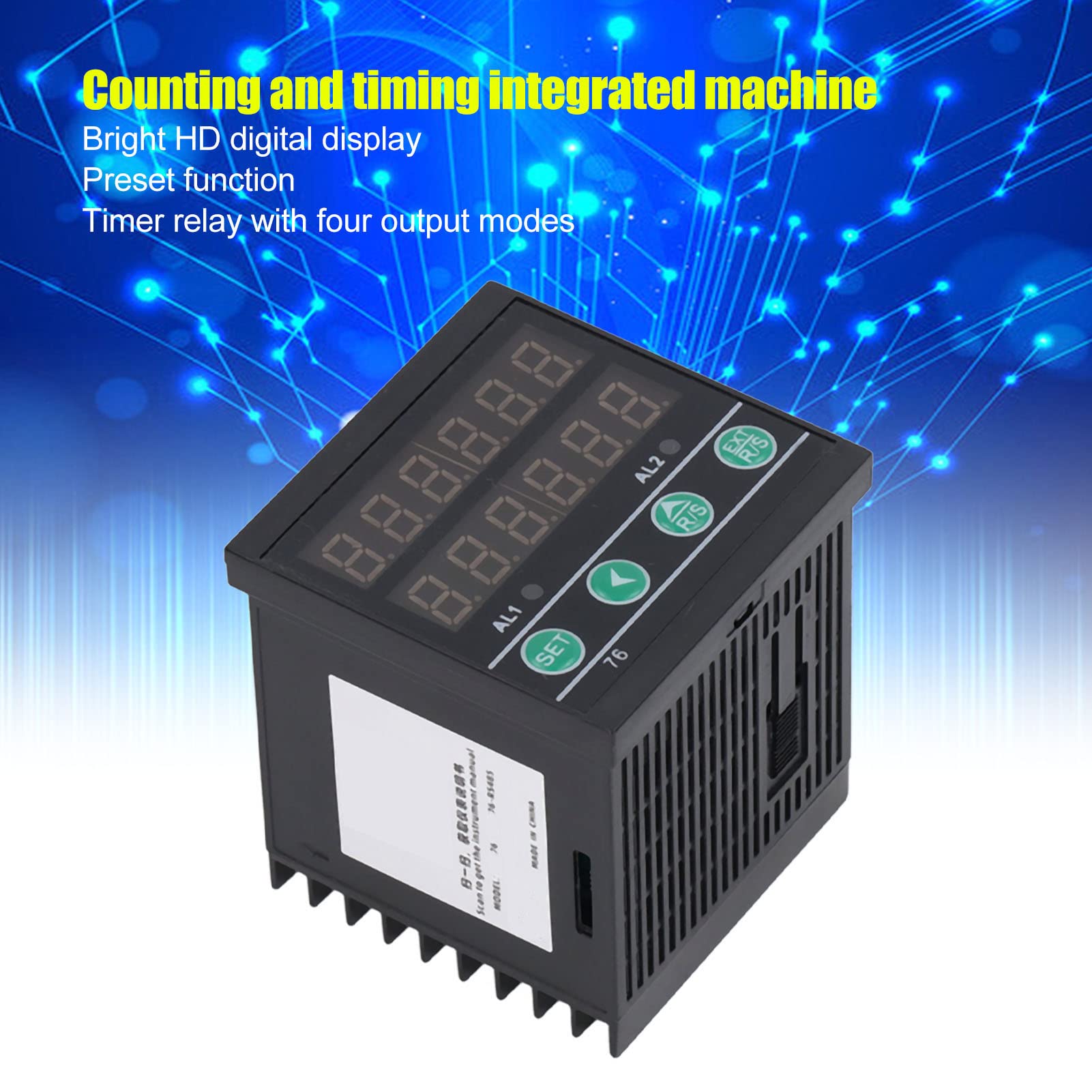 6 Digit Industrial Counter with LED Display - Multifunctional Digital Timer for Assembly Line, Production Counting & Inventory Management