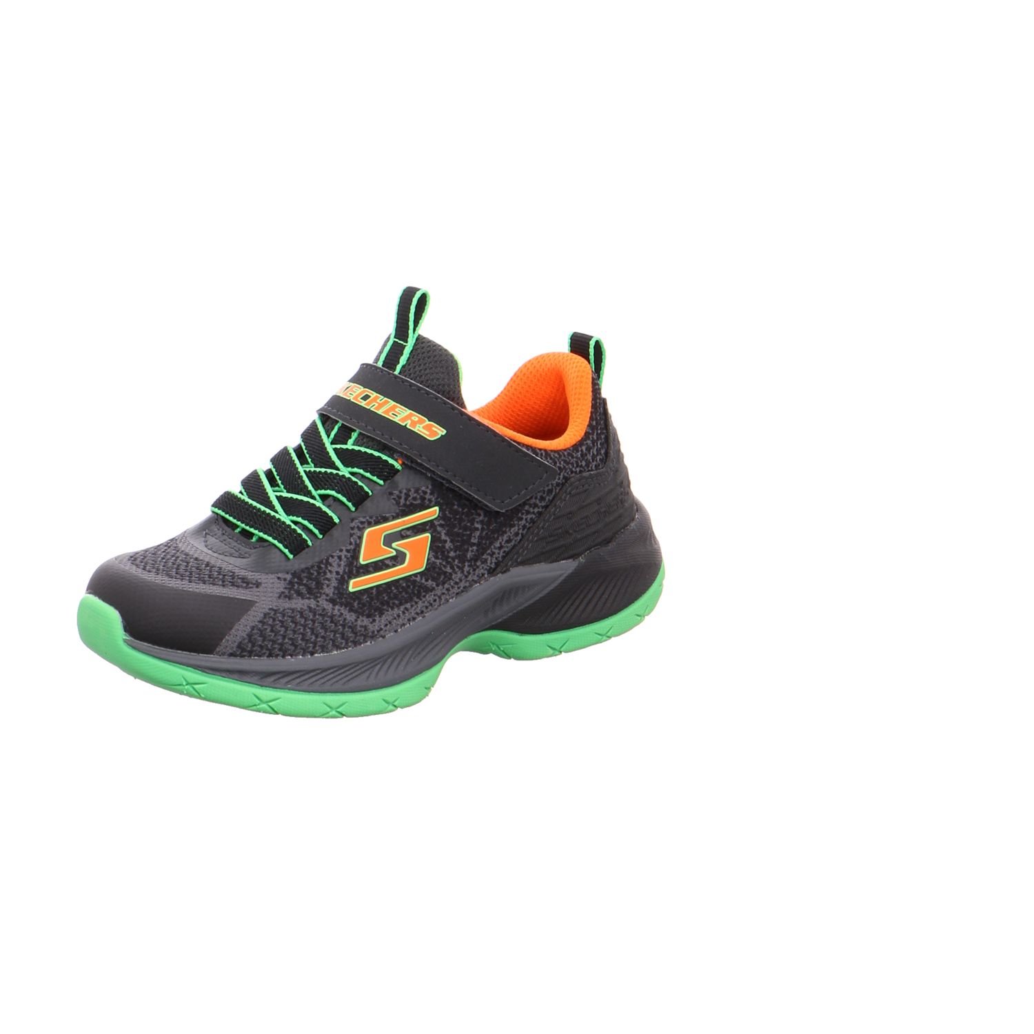 Skechers Boys' Lunar Sonic Sneakers for Kids - Lightweight & Comfortable Charcoal/Black/Lime Athletic Shoes - Perfect for School, Running, and Playtime