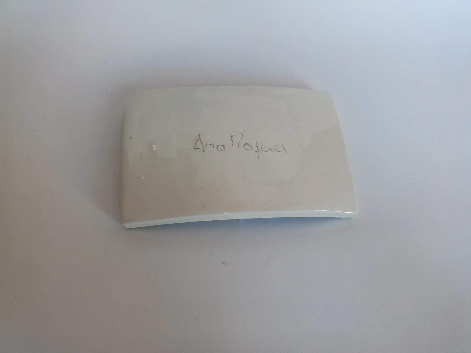 Olive Green Handmade Ceramic Soap Dish for Bar Soap - Rectangle Sponge Holder | Bathroom & Kitchen Organizer, Spa & Shower Accessory
