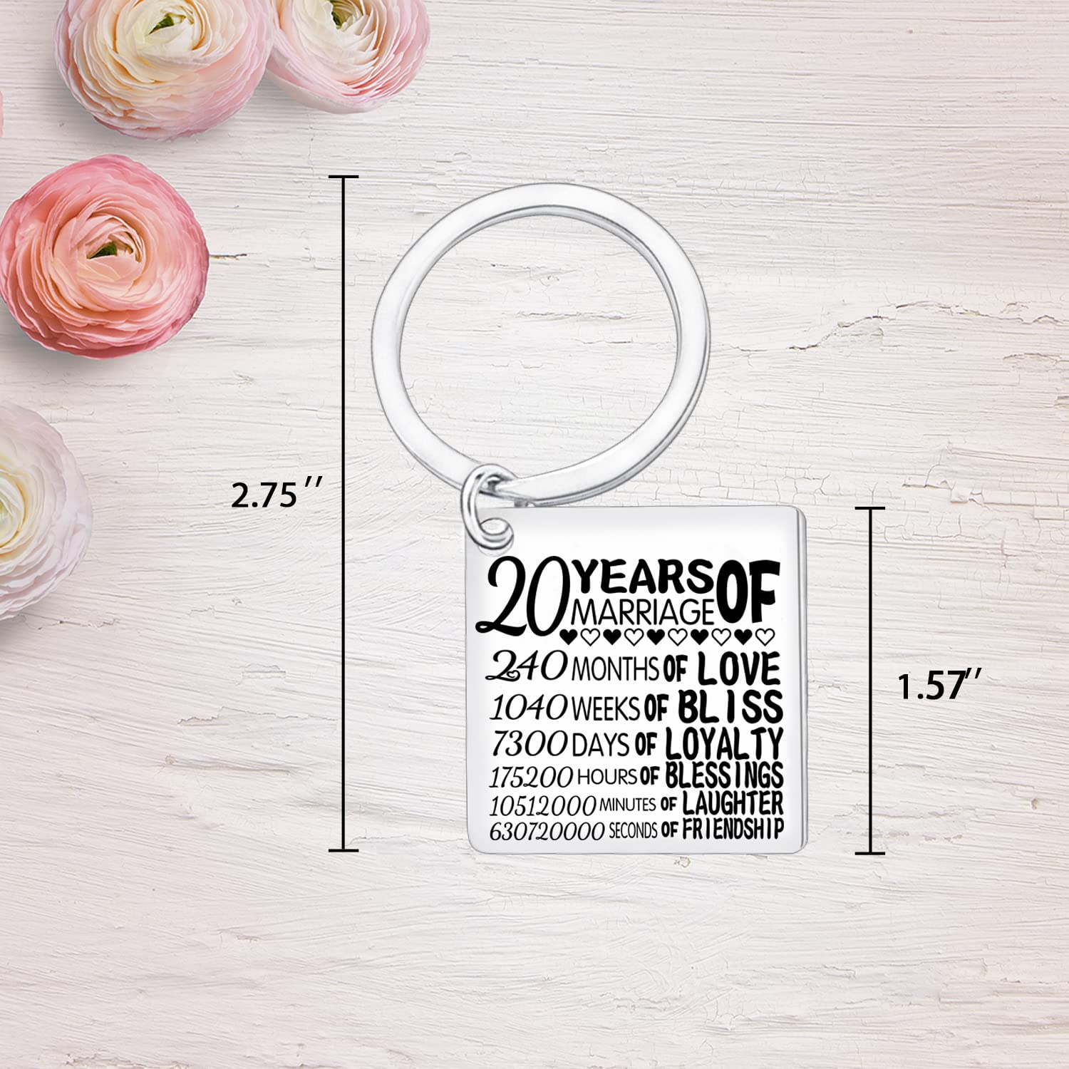 20th Anniversary Gift for Couples - Romantic Date Night Dice Set for Him & Her - Fun 20 Year Celebration Ideas - Perfect for Anniversaries, Valentine's Day & Special Occasions