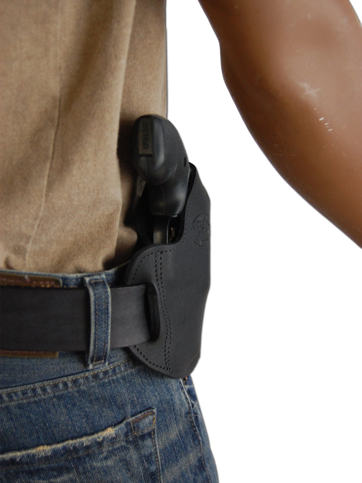 Barsony New Black Leather Pancake Holster for 2