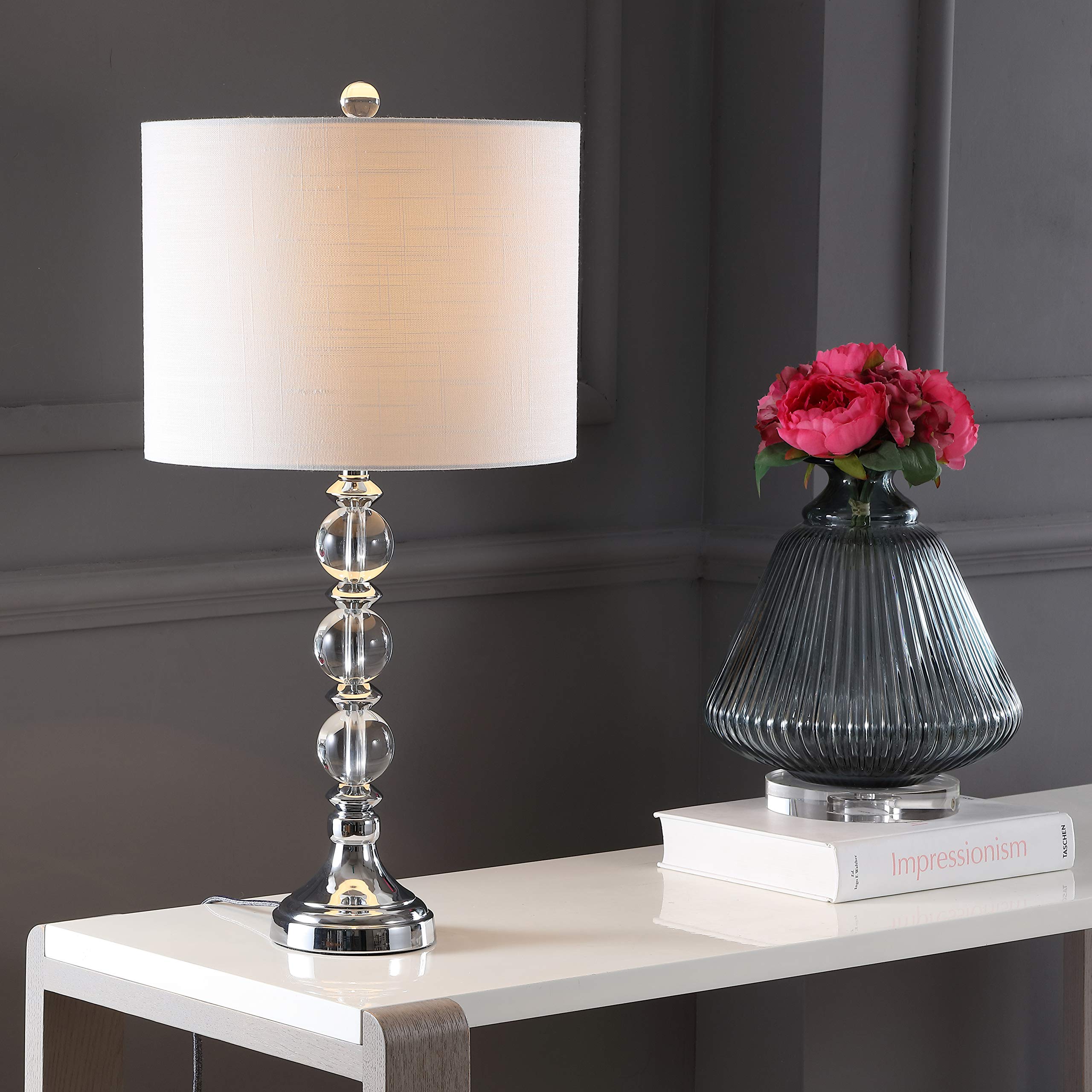 Jonathan Y JYL5041A-SET2 Modern Crystal & Metal LED Table Lamps - Set of 2, 26