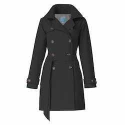 Happy Rainy Days Women's Waterproof Trench Coat - Black XXL for Office, Travel & Fall Fashion