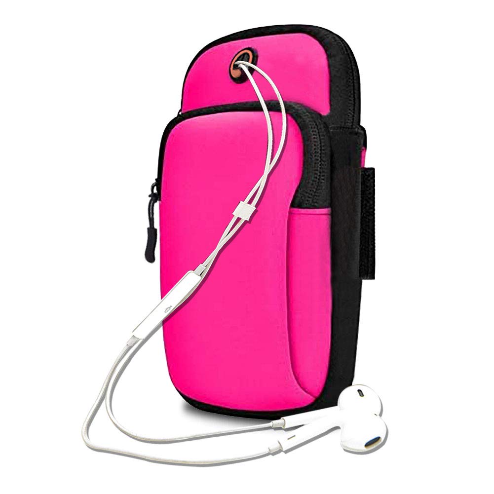 Running Armband Phone Holder for iPhone 16/15/14/13/12/11 Pro Max/XS/XR/X & Galaxy S20-S25 Ultra/Note - Adjustable Sports Armband for Running, Gym, Workout & Exercise - Secure Fit for Phones Up to 6.8