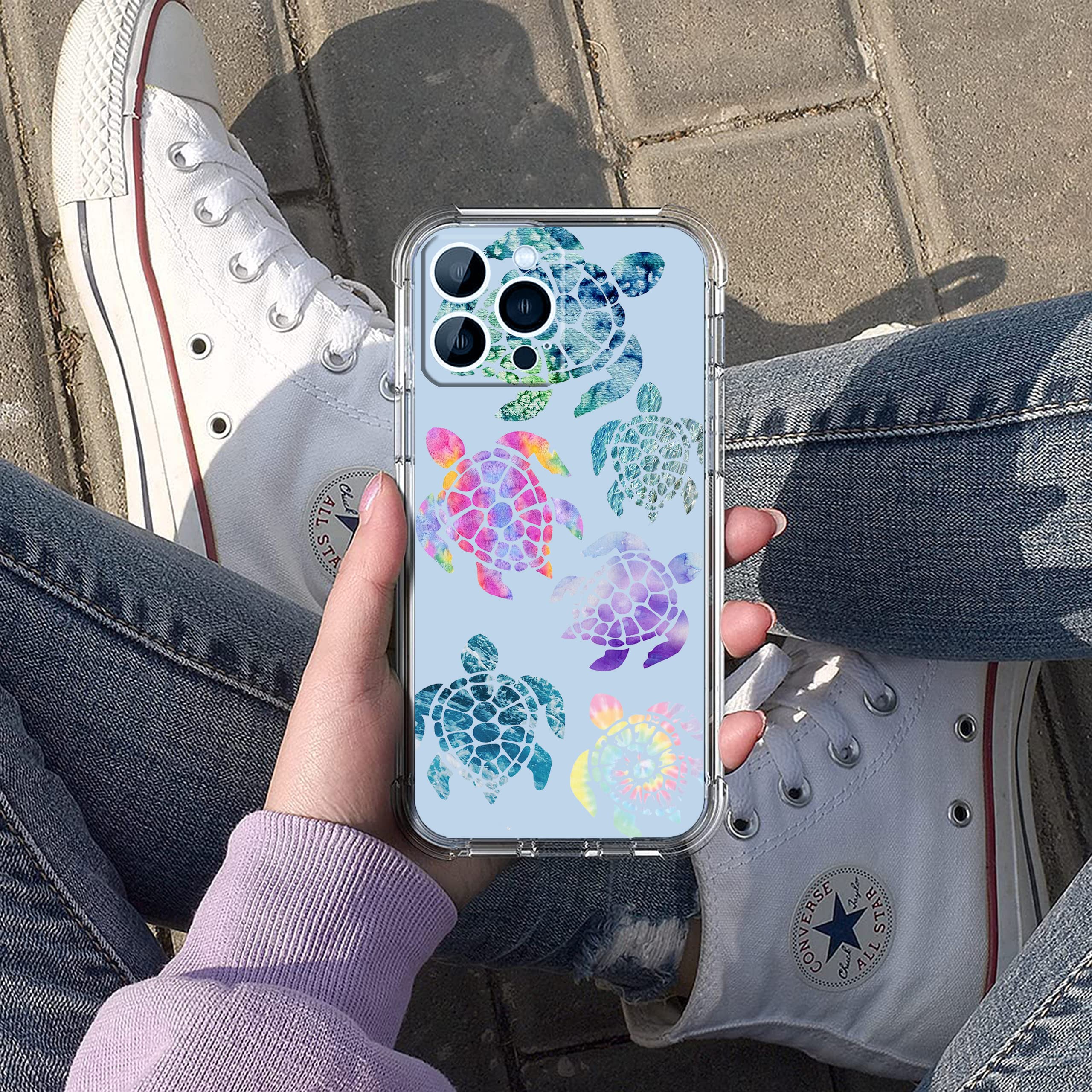 Sea Turtle iPhone 13 Pro Case - Soft Transparent TPU Bumper Cover with Ocean Creature Design for Women & Men - Perfect for Beach, Vacation & Marine Life Lovers