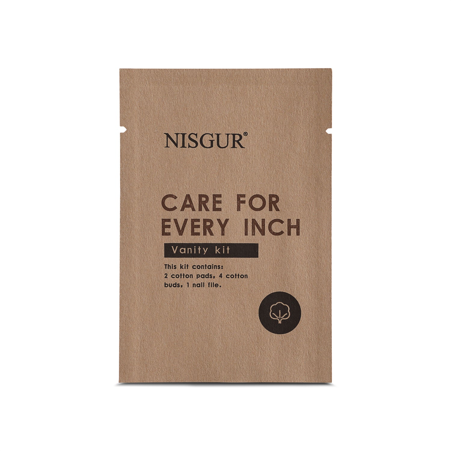 100/500 Pack Eco-Friendly Hotel Vanity Kit Bulk - Cotton Pads, Cotton Swabs & Nail Files Set | Plastic-Free Kraft Paper Individually Wrapped | Perfect for Hotels, Spas, Travel & Hospitality Industry | Nisgur