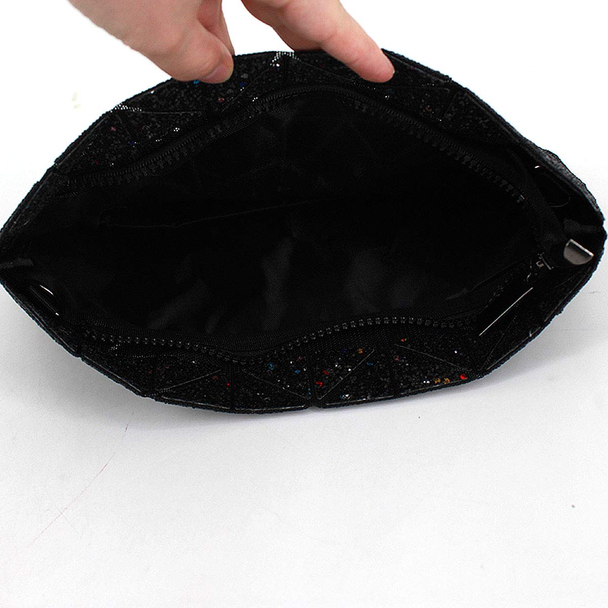 Mily Women's Holographic Laser Leather Envelope Clutch Handbag Purse - Stylish Evening Bag for Parties, Weddings & Night Out