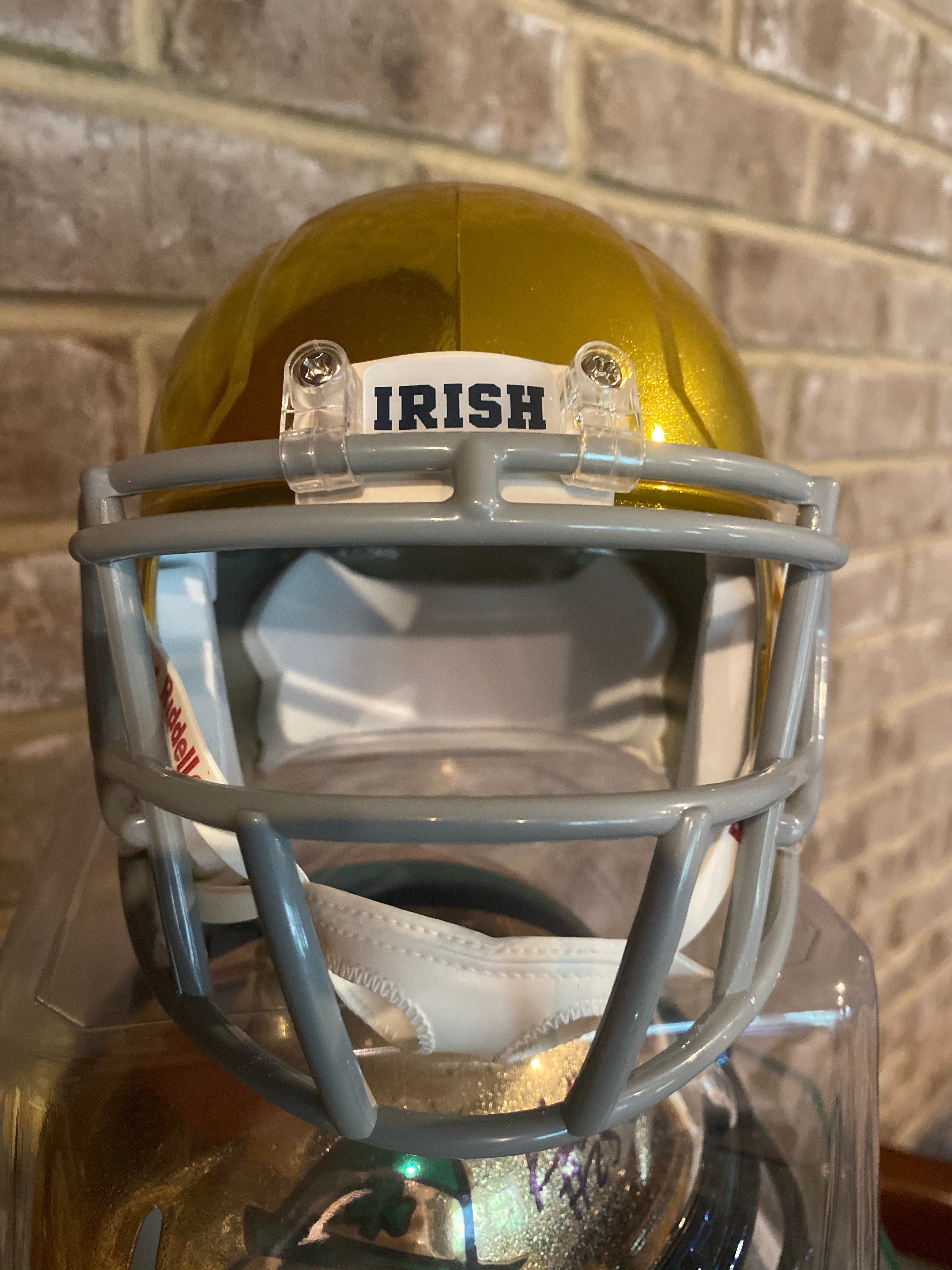 Notre Dame 2021 Shamrock Series Chicago HYDROFX Riddell Speed Mini Helmet - Collectible Football Memorabilia for Fans & Sports Enthusiasts - Perfect for Display, Gifts, and Game Day Decor