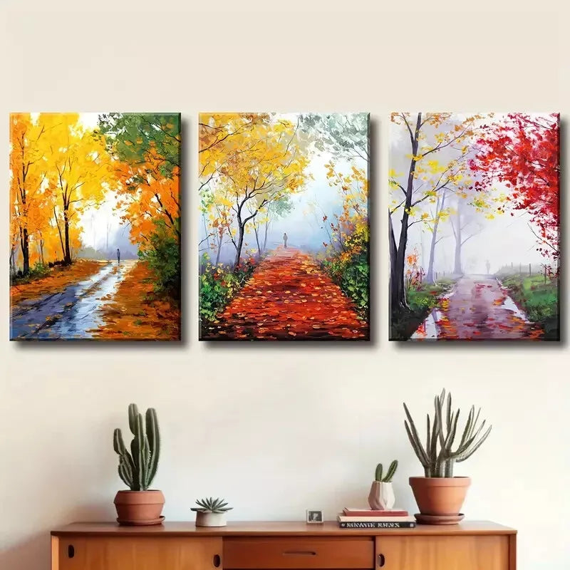 3-Piece Forest Scenery Wall Art Set - Dream Minimalist Canvas Paintings 40x60cm Framed - High Quality Print - 100% Australian Made - Ready to Hang - Perfect for Living Room, Bedroom & Office Decor