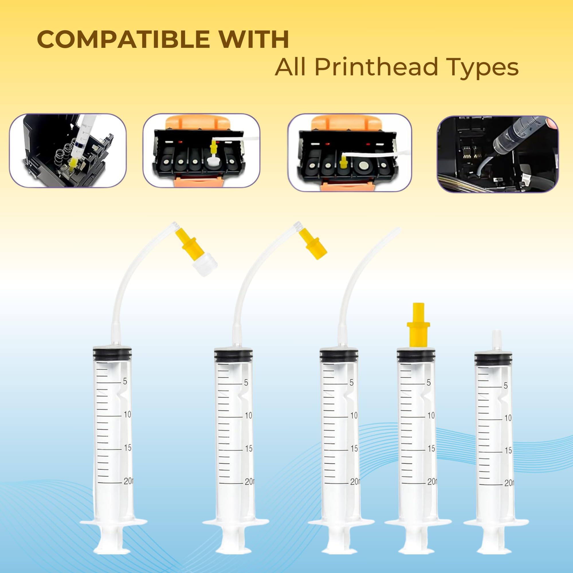 NGOODIEZ Universal Printhead Cleaning Kit for DTF & DTG Printers - 250mL Nozzle Cleaner Solution for Direct Transfer Film Printers - Perfect for Maintenance & Preventing Clogged Ink Jets