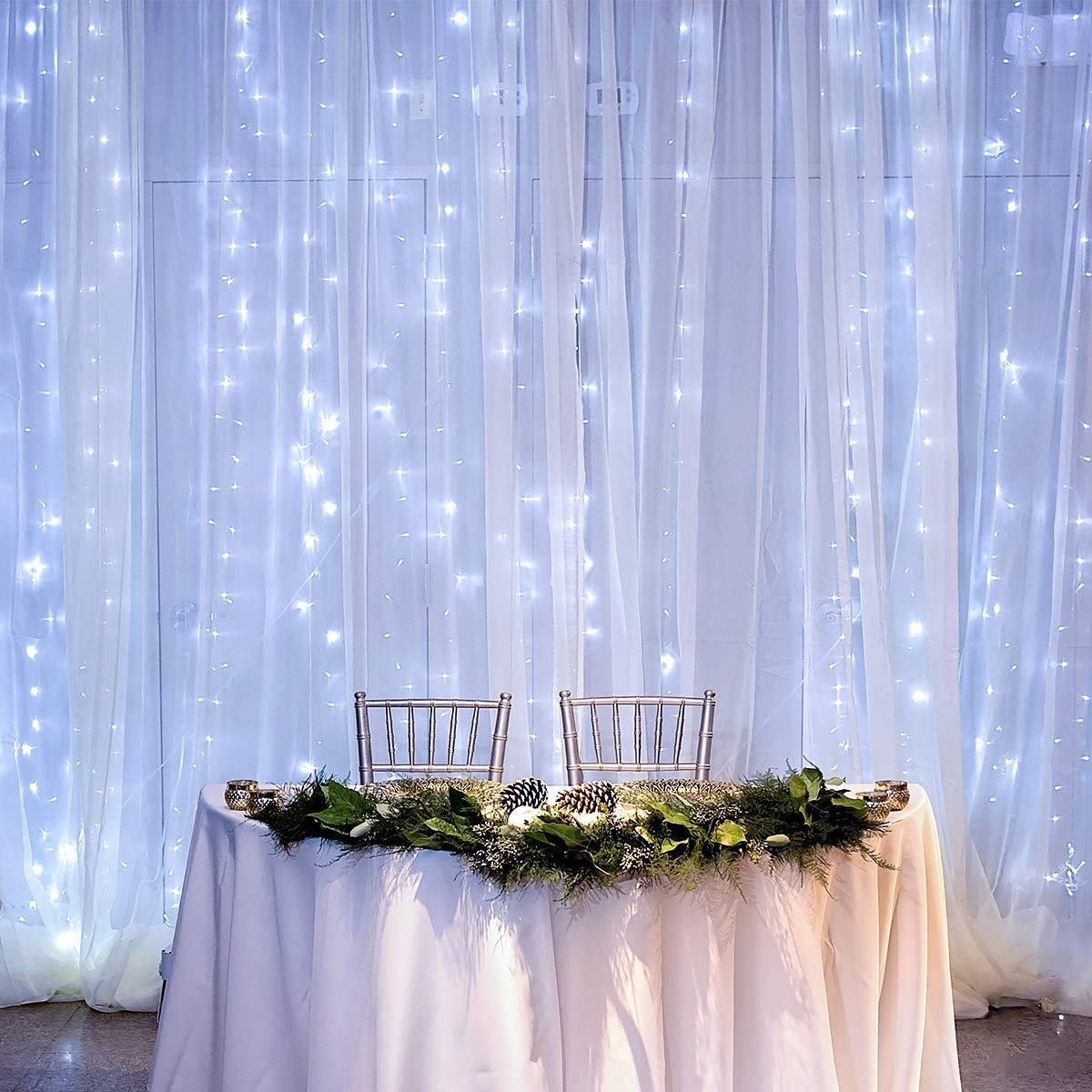 Waterproof 300 LED Fairy String Lights with Remote Control - 8 Lighting Modes, USB Plug in for Indoor & Outdoor Use - Perfect for Bedroom, Window, Wedding, Party Decor (9.8ft x 9.8ft, White) | Create Magical Ambiance for Holidays, Events & Home Decor