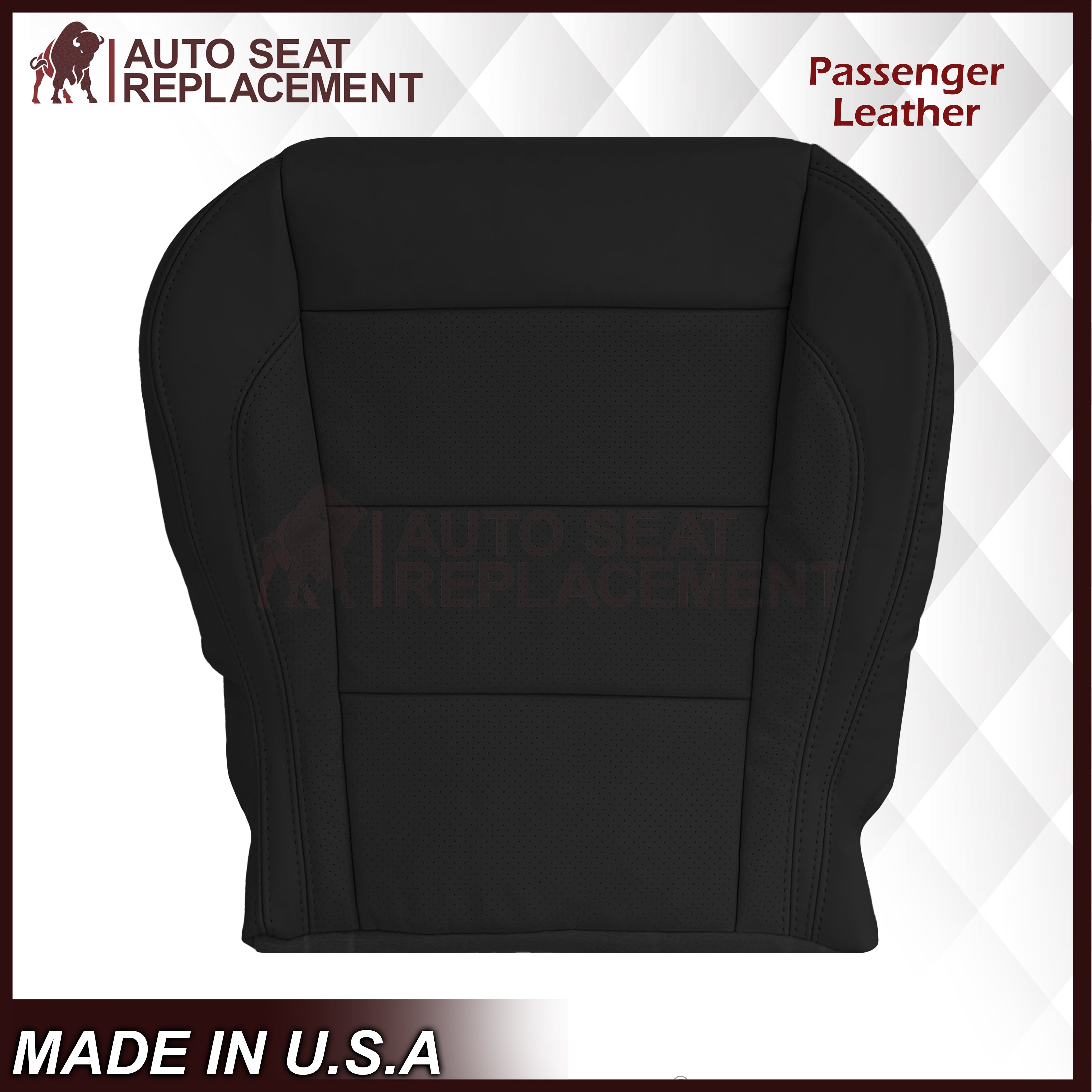 2007-2010 Jaguar XK XKR Genuine Leather & Synthetic Leather Seat Covers - Black - Perfect for Luxury Car Interior Protection & Style Upgrade