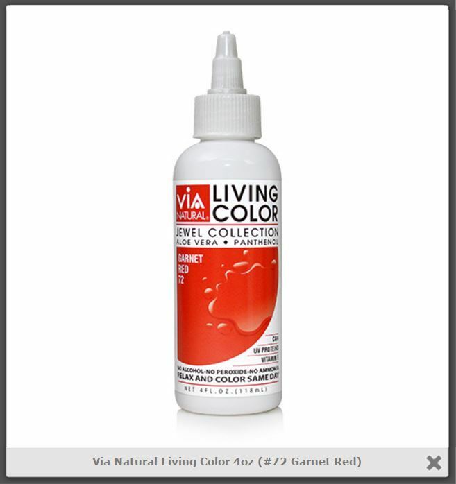 VIA NATURAL LIVING COLORS JEWEL COLL 4OZ - Organic Hair Dye & Color Treatment for Vibrant, Long-Lasting Shades - Perfect for At-Home Hair Coloring & Salon-Quality Results