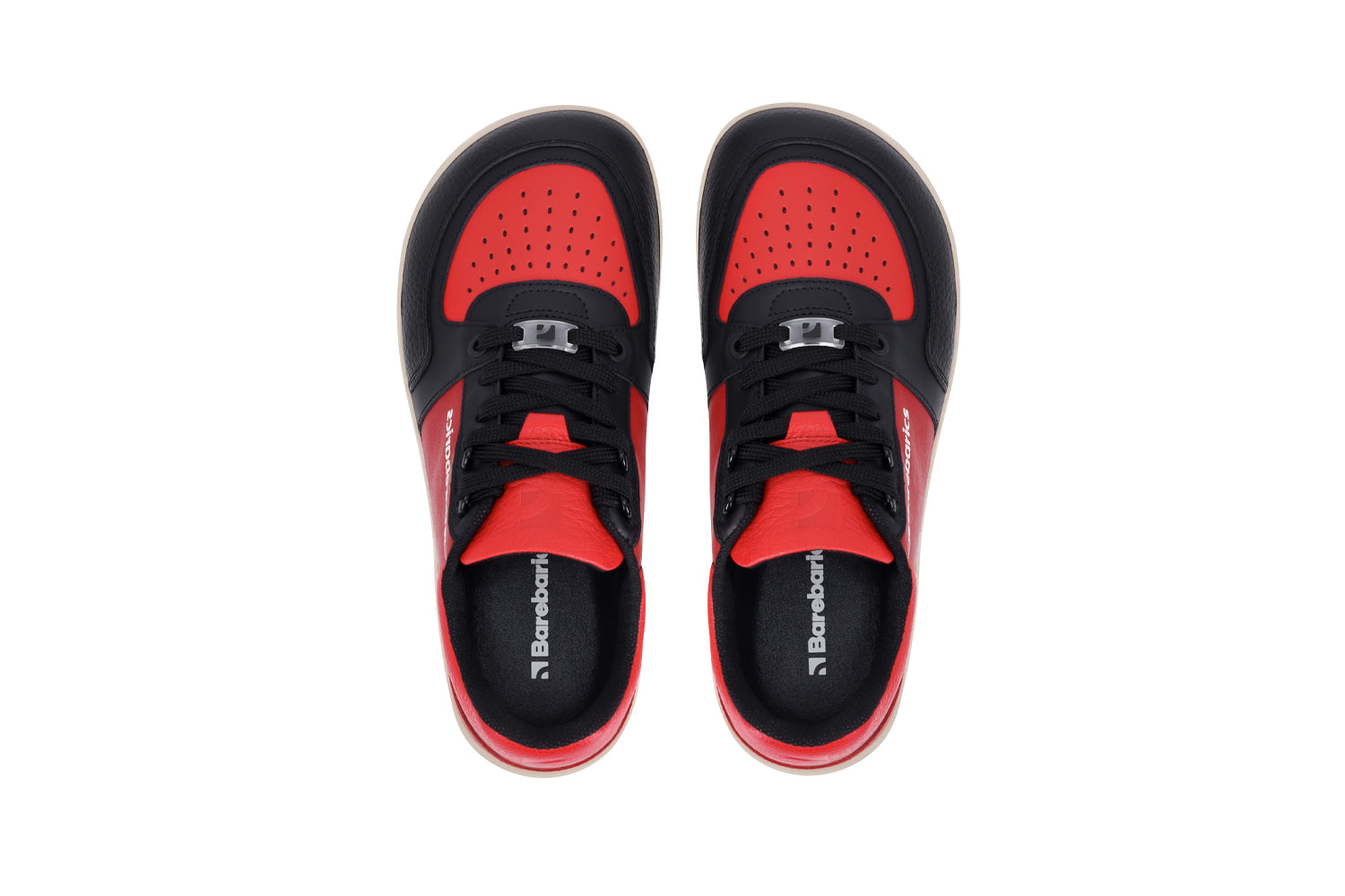Barefoot Sneakers for Men & Women - Barebarics Wave Black & Red Minimalist Shoes | Lightweight & Flexible for Running, Walking & Gym Workouts
