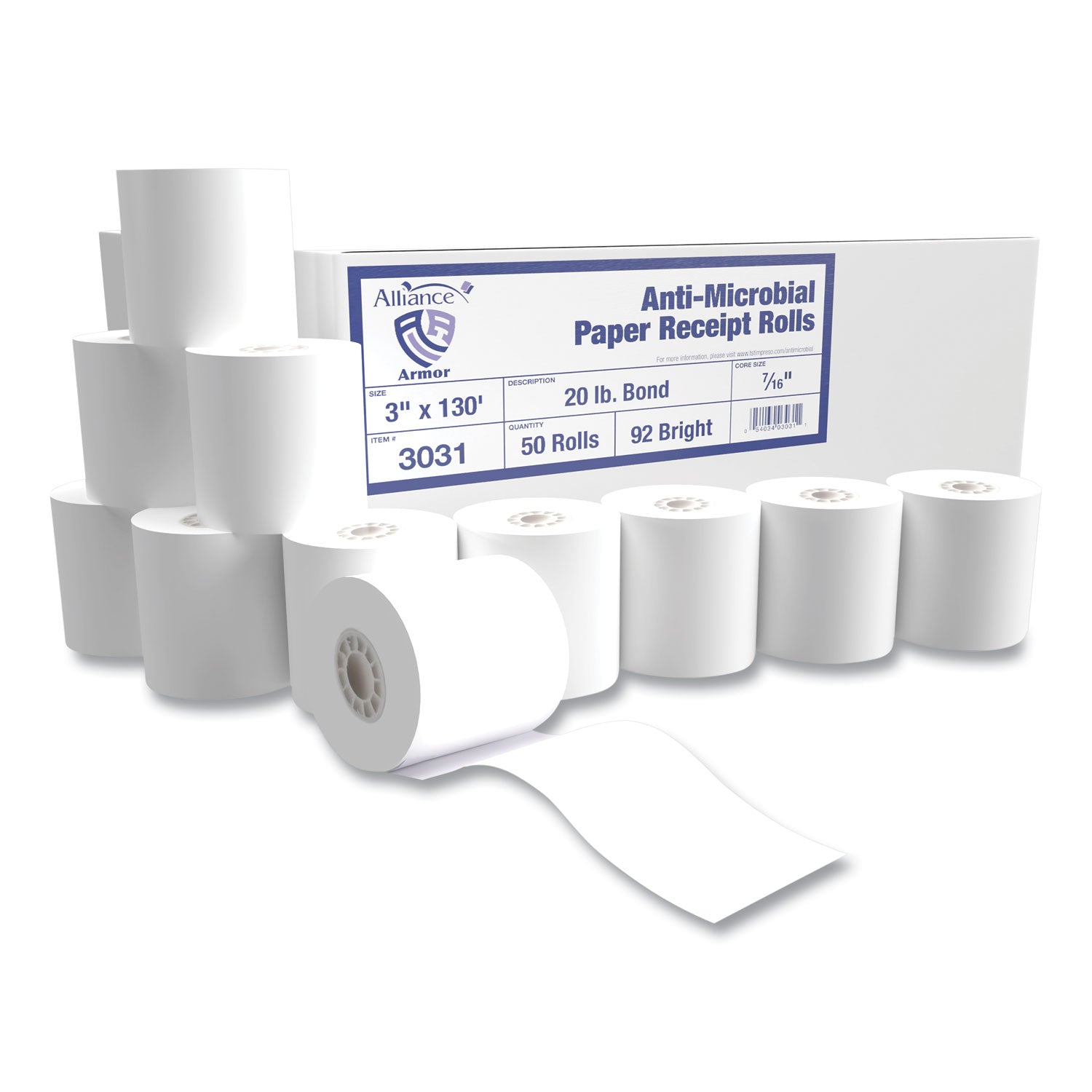 Alliance Armor Antimicrobial Receipt Roll Paper - 3