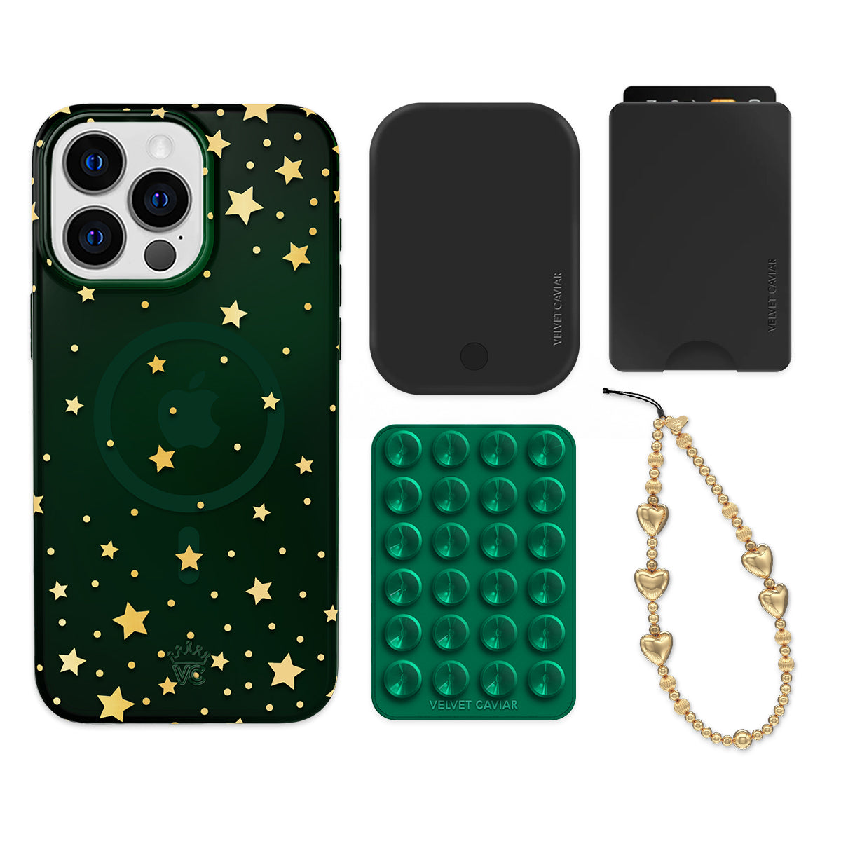 Evergreen Stars iPhone Wallet Case with Card Holder - Slim Protective Cover for iPhone 13/14/15 Pro Max - Perfect for Travel, Shopping & Everyday Use