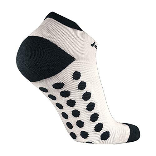 JoxSox Men's Energy Low Cut Socks - Breathable Athletic Socks for Running & Sports (2 Pairs, White/Black) Size US 7-12 | Perfect for Gym, Workout & Everyday Wear