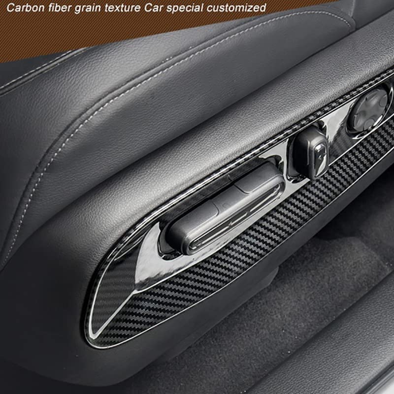 Honda Accord 10th Gen 2018-2021 Seat Adjustment Switch Trim Cover - Carbon Fiber Style Interior Accessories for Enhanced Car Cabin Aesthetics & Comfort