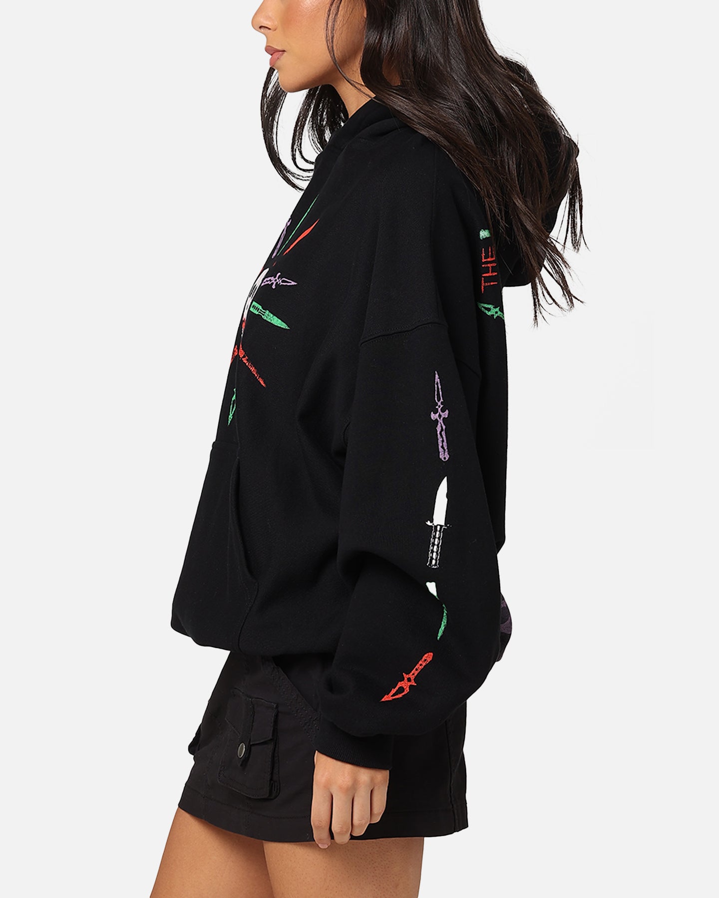 Premium DC Batman The Joker Scars Hoodie - American Thrift Black Sweatshirt for Cosplay, Halloween & Comic Con