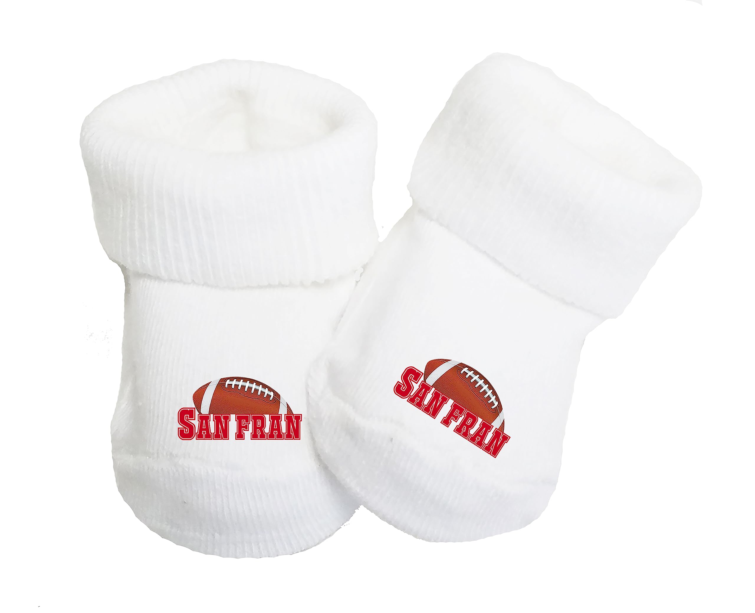 San Francisco 49ers Baby Toe Bootie Socks - Soft Non-Slip Infant Socks for Boys & Girls - Perfect for Game Day, Family Photos & Newborn Gifts
