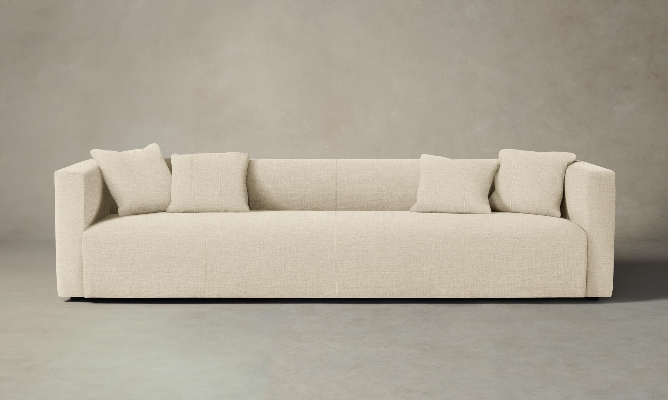 The Breuer Sofa - Premium Performance Woven Chenille Upholstery in Desert Beige | Modern Living Room Furniture for Home & Office Comfort