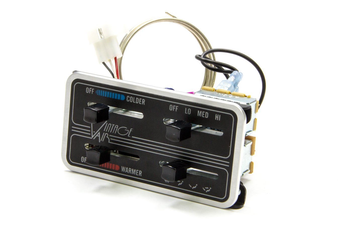 Vintage Air 49110-SHQ 4-Lever Control Panel - Classic Car AC Control System for Hot Rods, Muscle Cars & Restorations - Perfect for Dashboard Upgrades & Climate Control Installation