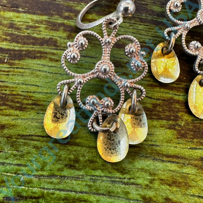 Vintage 830S Silver Norwegian Solje Screw Back Earrings - Traditional Scandinavian Jewelry for Women - Perfect for Weddings, Holidays & Special Occasions