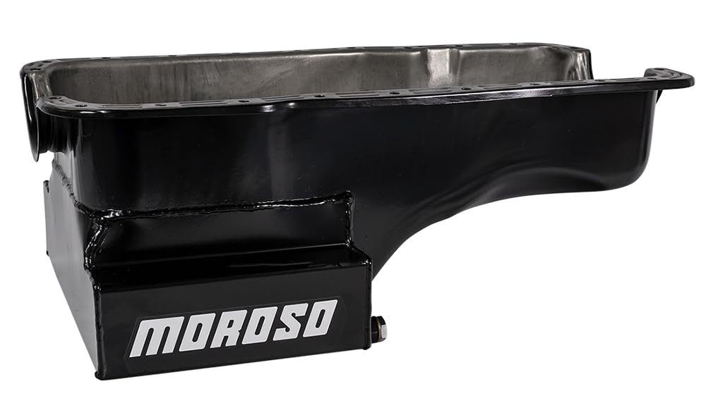 Moroso 20502 Oil Pan Replacement for Ford 289-302 Engines - High Performance Steel Construction, Improved Oil Capacity - Perfect for Classic Mustang, Fairlane & Falcon Engine Rebuilds & Racing Applications