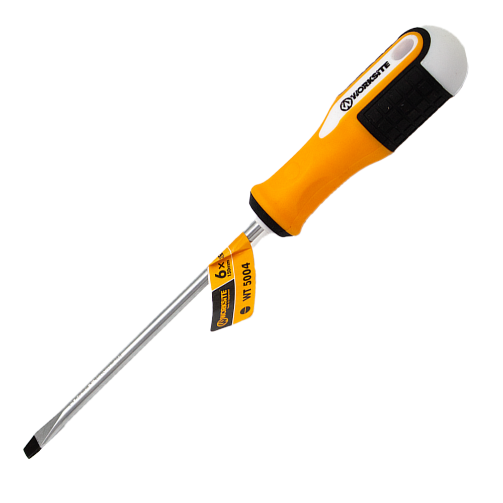 WT5020 WorkSite 5x100mm Professional Screwdriver Set - Durable Steel Shaft & Ergonomic Handle for Home Repair, DIY Projects & Electronics Assembly