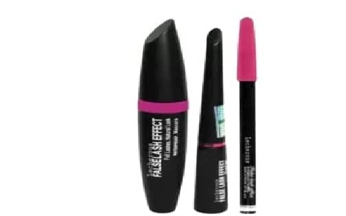 SmieTrz 3-in-1 Kajal, Eyeliner & Mascara Combo Pack - Waterproof Eye Makeup Set for Dramatic Look | Perfect for Daily Use, Parties & Special Occasions