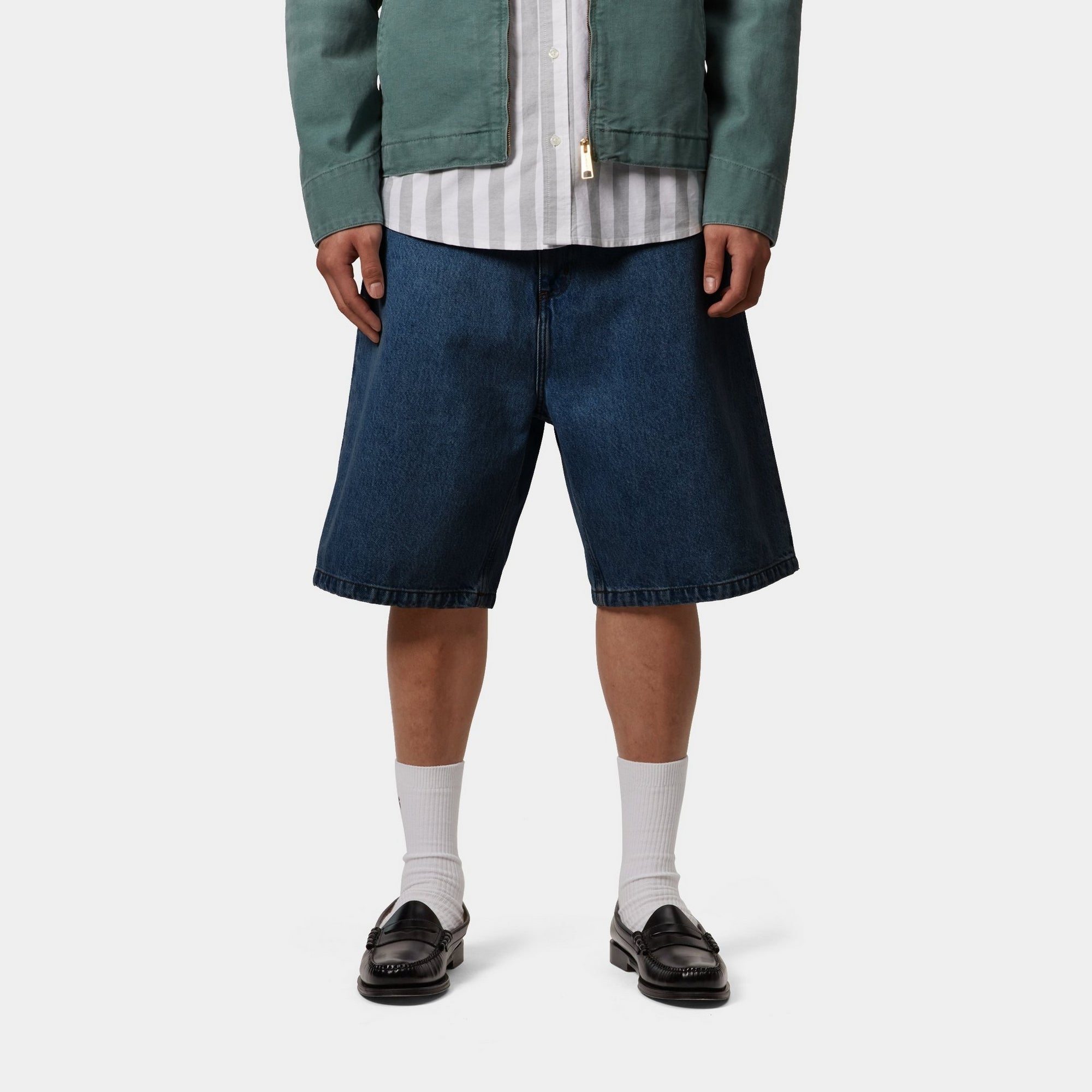 Brandon Short - Classic Blue Stone Washed Denim Shorts for Men | Comfortable Casual Wear for Summer, Beach & Outdoor Activities