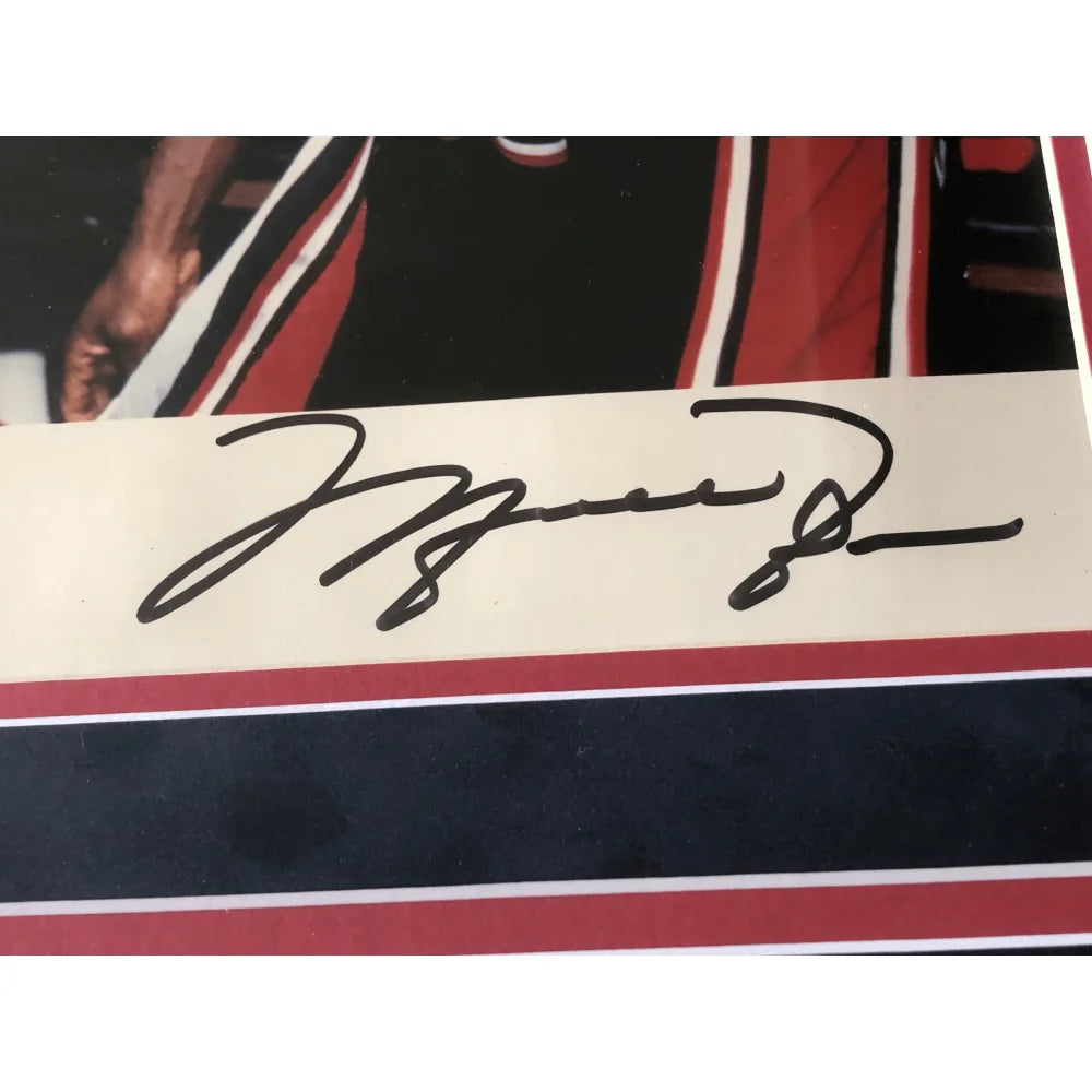 Authentic Michael Jordan Magic Johnson Larry Bird Triple Signed 1992 Dream Team USA Basketball Photo - Framed with UDA COA - Perfect for Sports Memorabilia Collectors and Man Cave Decor