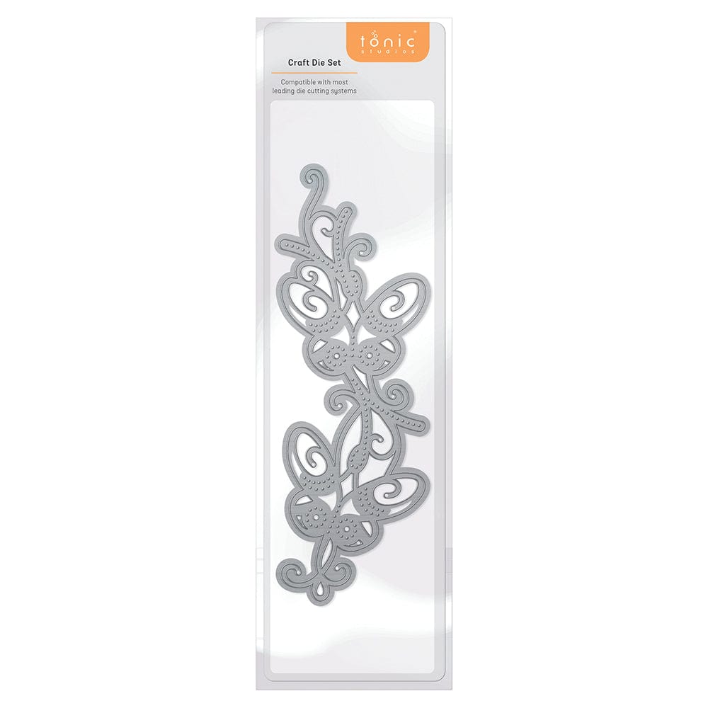 Tonic Studios Sew Pretty Butterfly Column Die Set 4378E - Perfect for Scrapbooking, Card Making, and DIY Paper Crafts