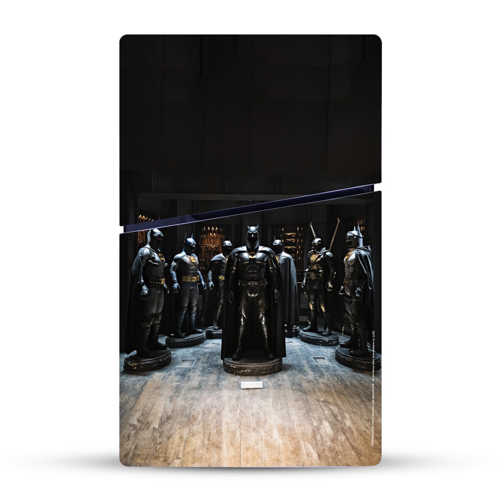 Official The Flash 2023 Batman Graphic Art Vinyl Skin Sticker for Sony PlayStation 5 PS5 Slim/PRO Disc Edition Console - Protective Gaming Decal for Superhero Fans & Collectors - Perfect for Customizing Your PS5 at Home or Gaming Events